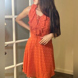 Guess Red Orange Dress